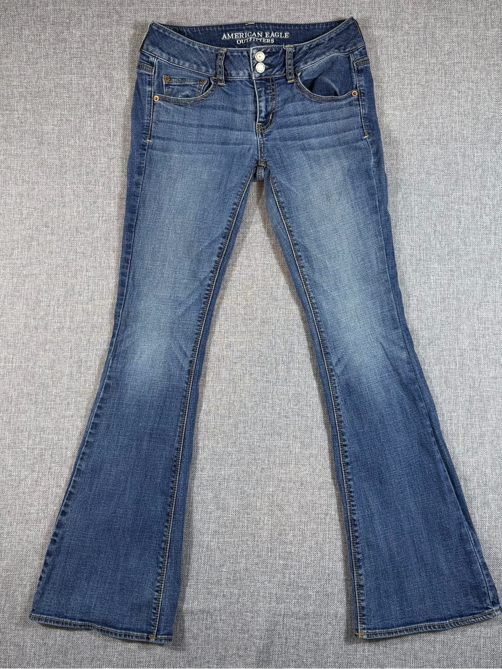 American Eagle Outfitters Artist Super Stretch Womens Blue Flare Jans